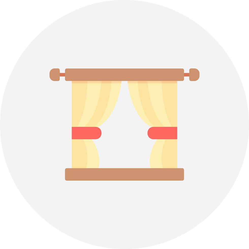Curtain Creative Icon Design vector