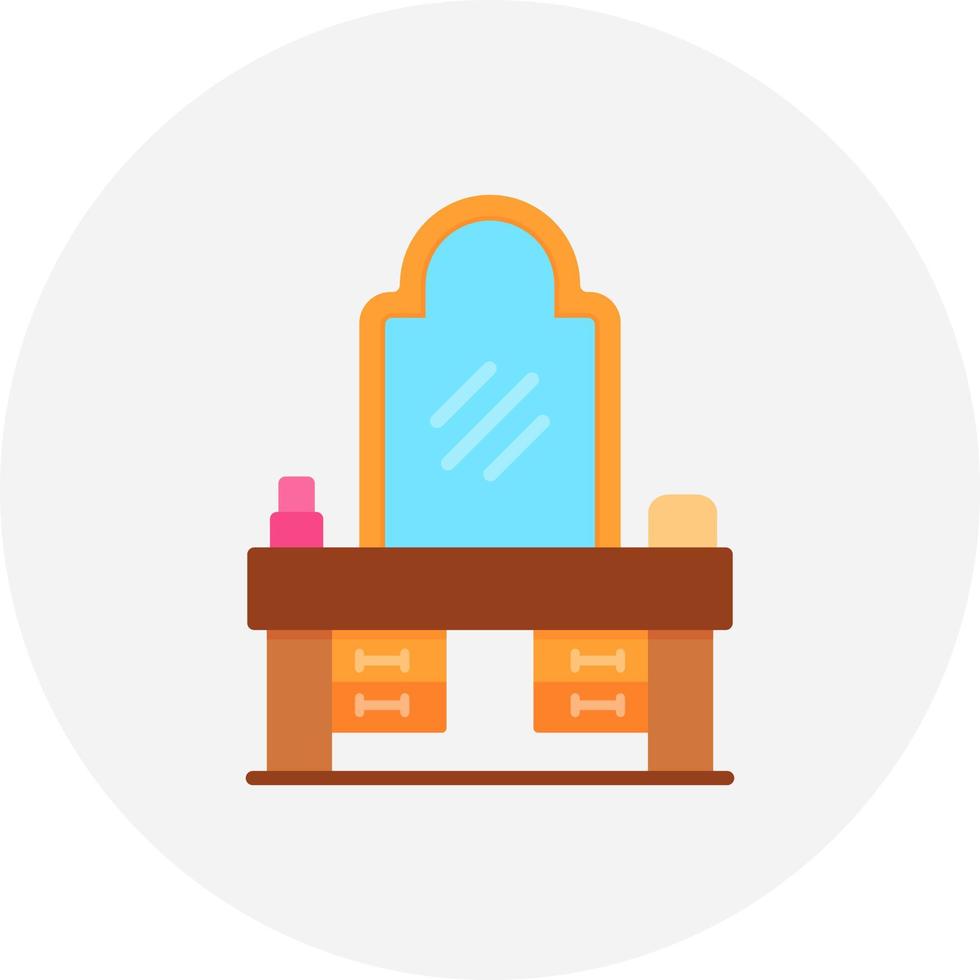 Dressing Table Creative Icon Design vector