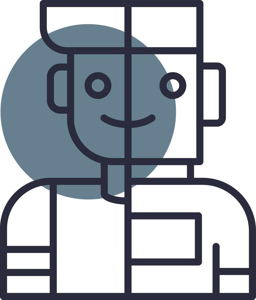 Humanoid Creative Icon Design vector