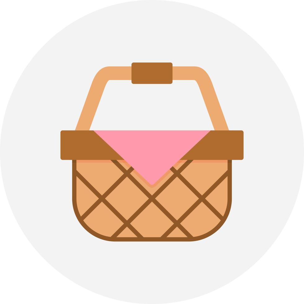 Picnic Basket Creative Icon Design vector