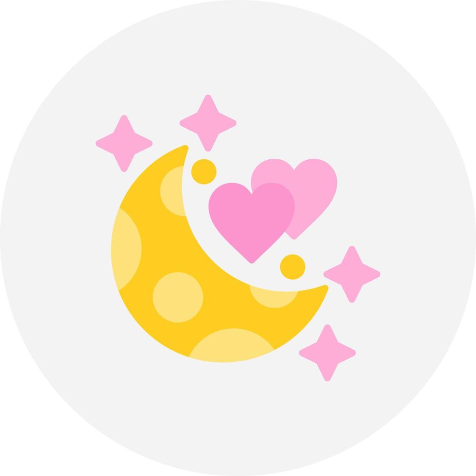 diseño de icono creativo de luna de miel vector