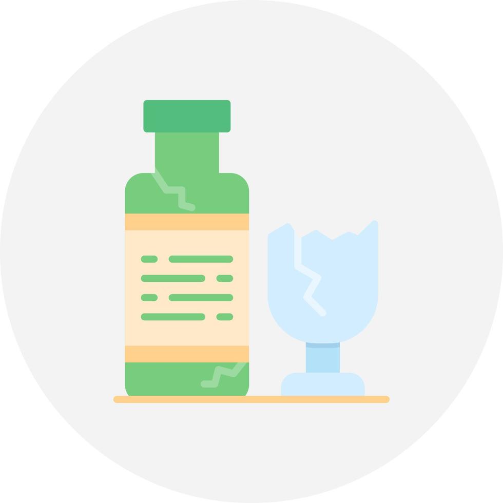 Glass Bottle Creative Icon Design vector