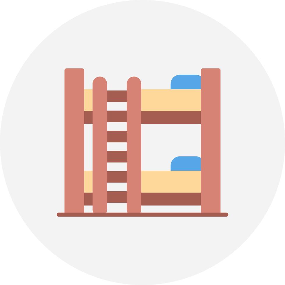 Bunk Bed Creative Icon Design vector
