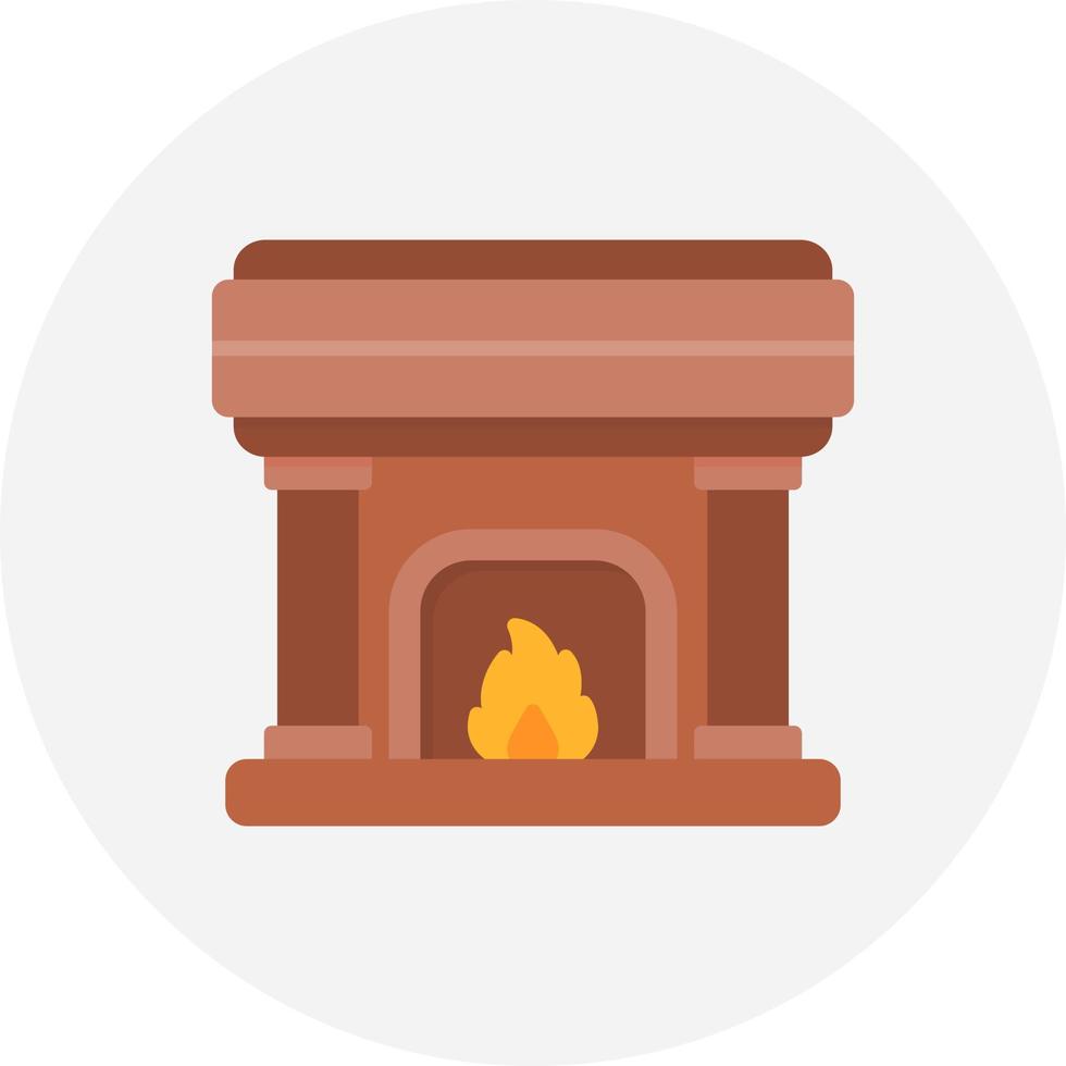 Fireplace Creative Icon Design vector
