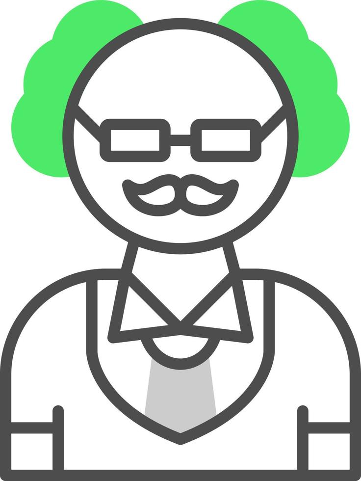 profesor de diseño de iconos creativos vector