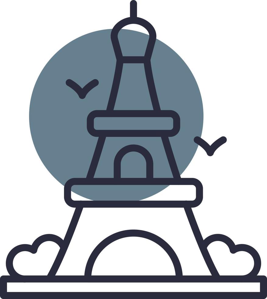 Eiffel Tower Creative Icon Design vector