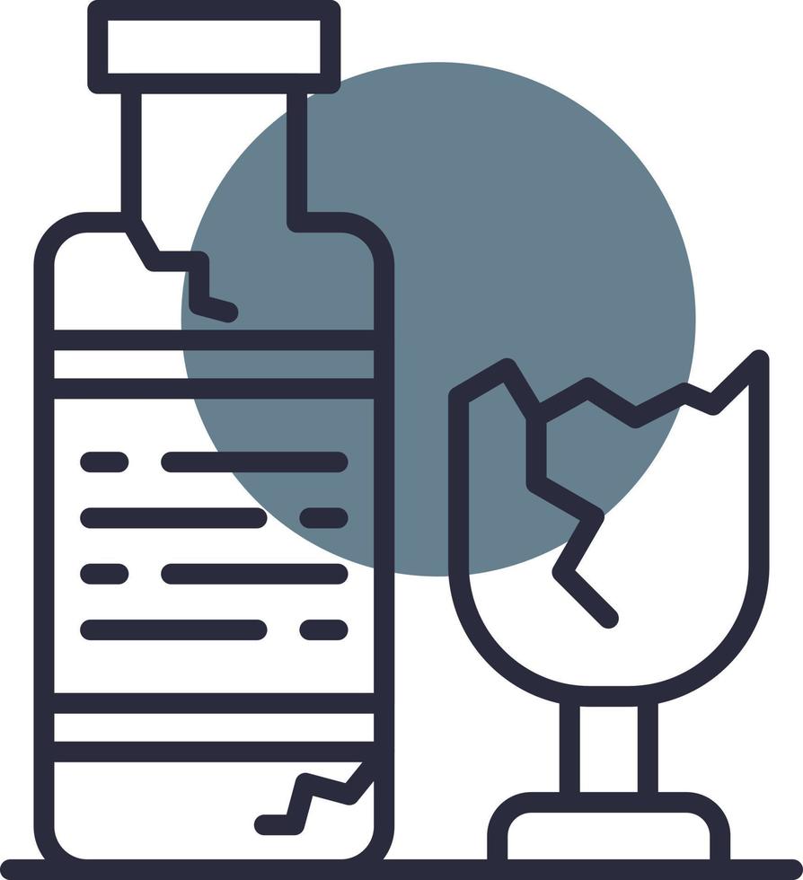 Glass Bottle Creative Icon Design vector