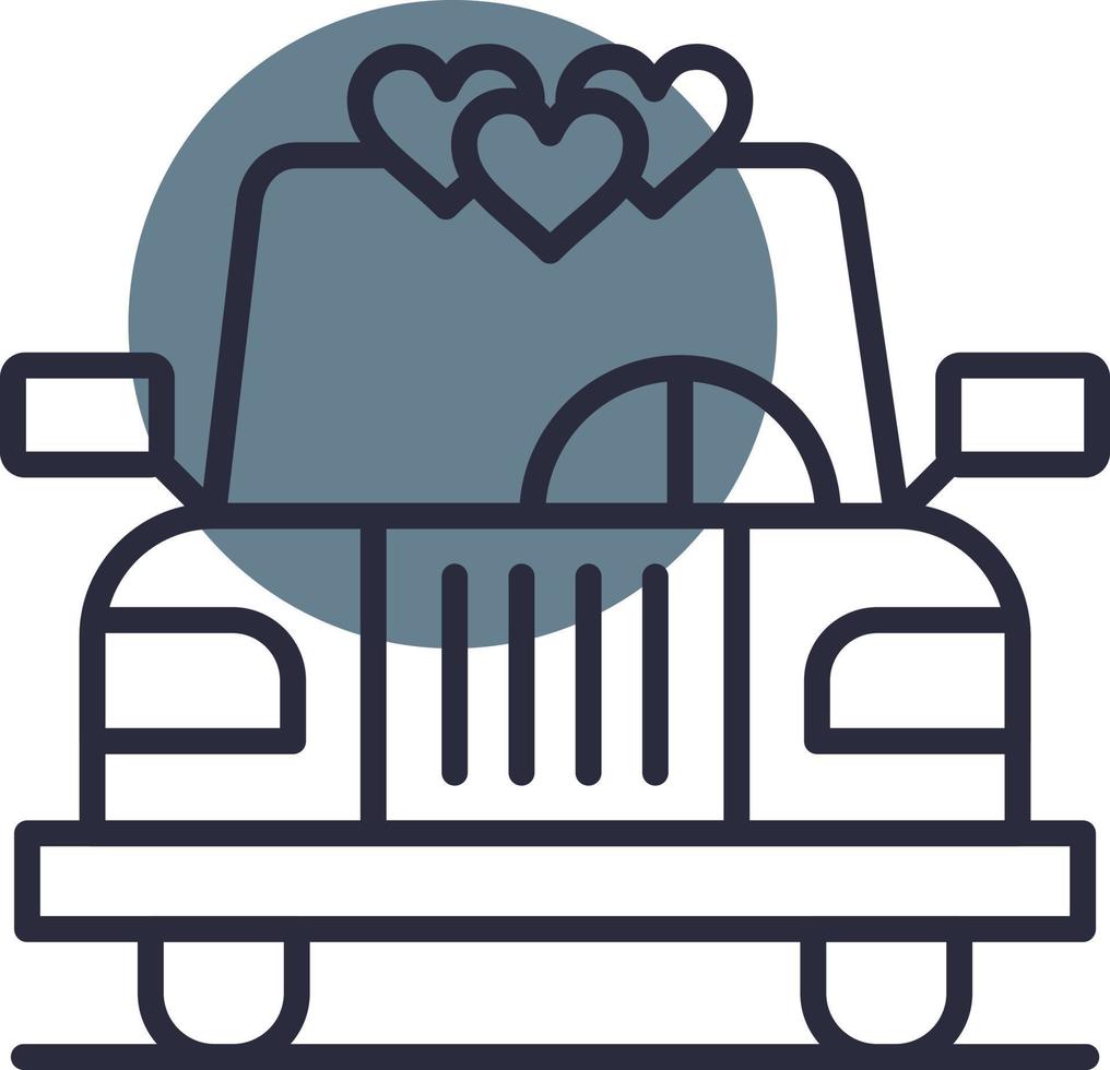 Wedding Car Creative Icon Design vector