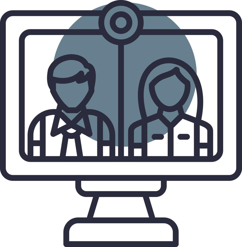Online Interview Creative Icon Design vector