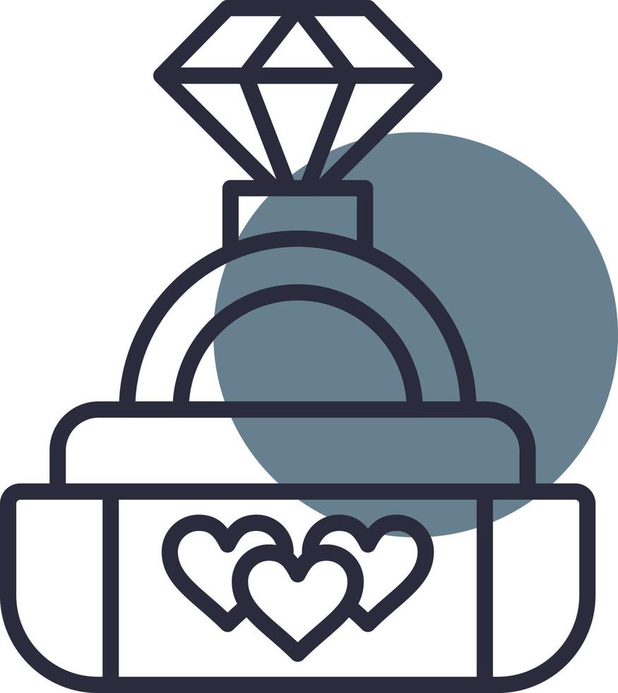 Wedding Ring Creative Icon Design vector