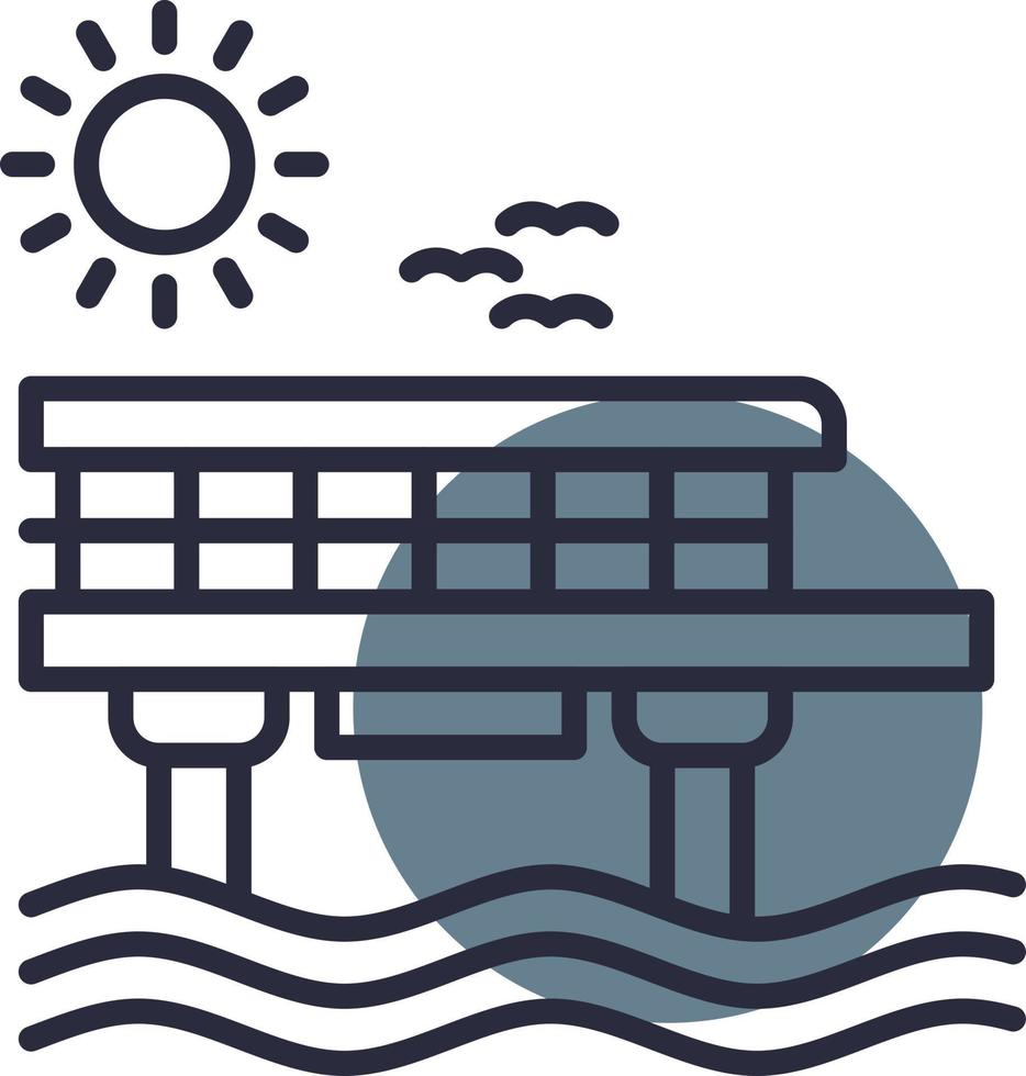 Pier Creative Icon Design vector