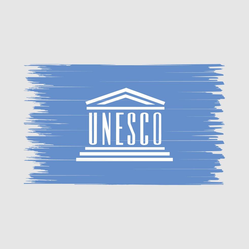 Unesco Flag Brush vector