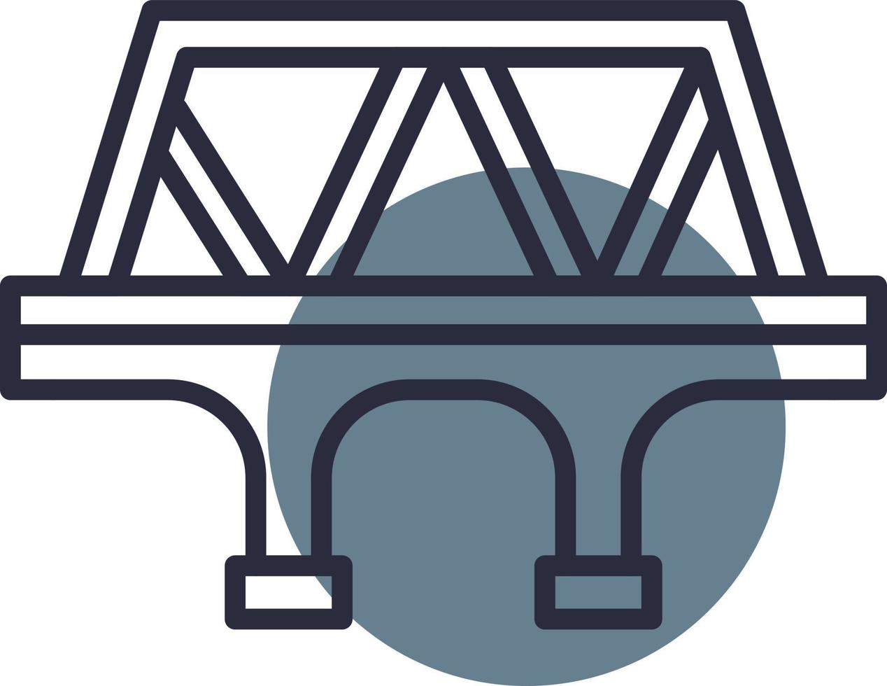 Bridge Creative Icon Design vector