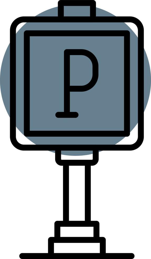 Parking Sign Creative Icon Design vector