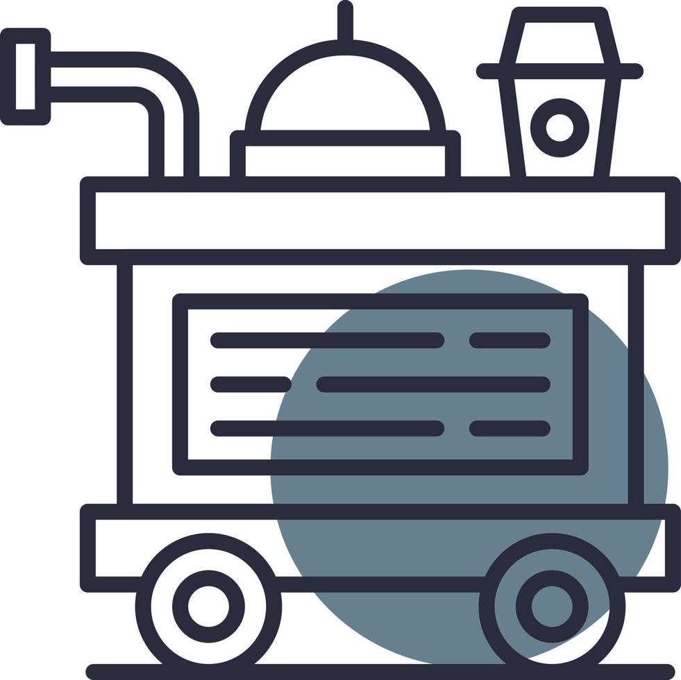 Food Trolley Creative Icon Design vector