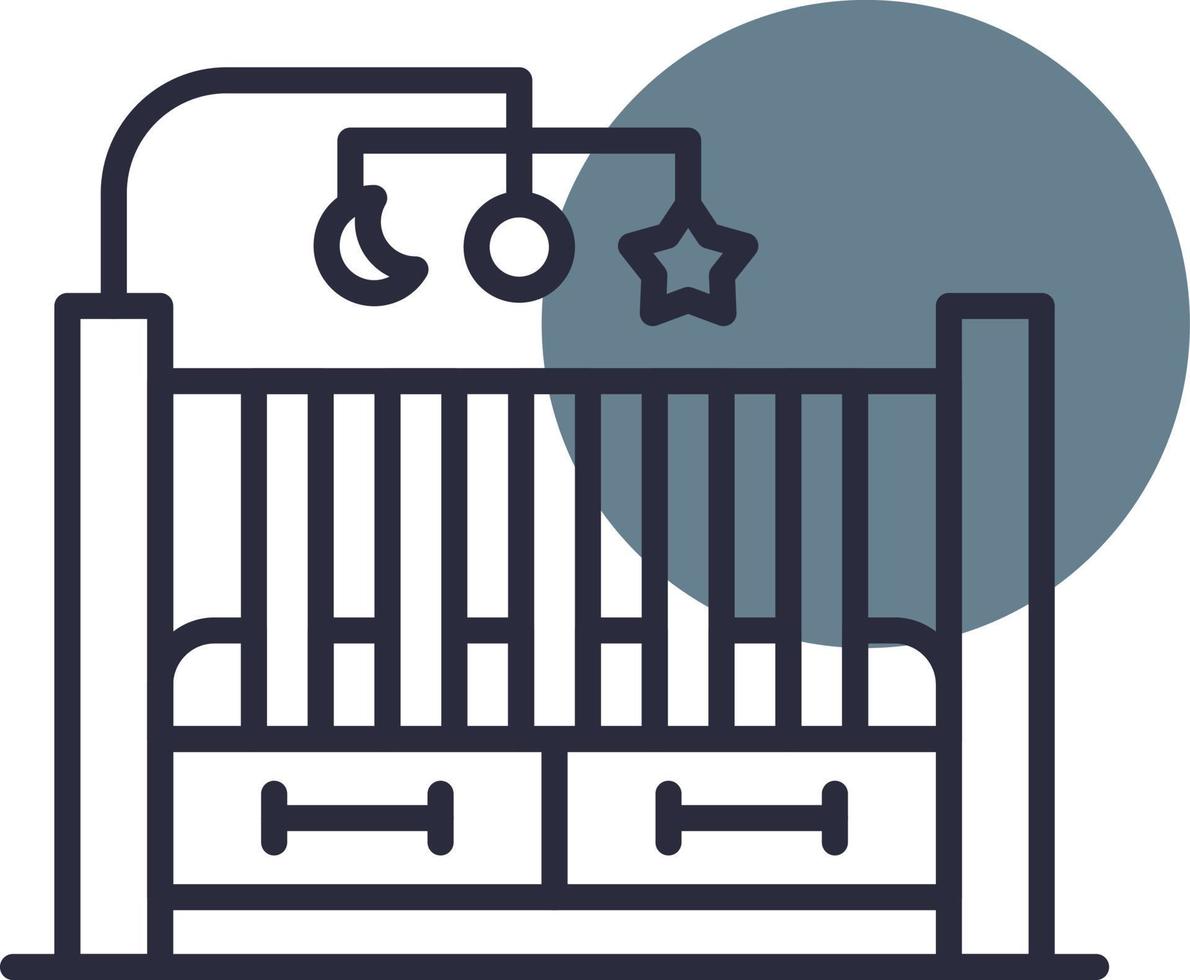 Crib Creative Icon Design vector