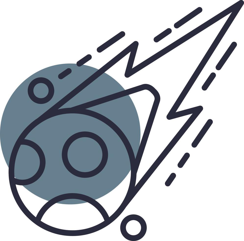 diseño de icono creativo de meteorito vector