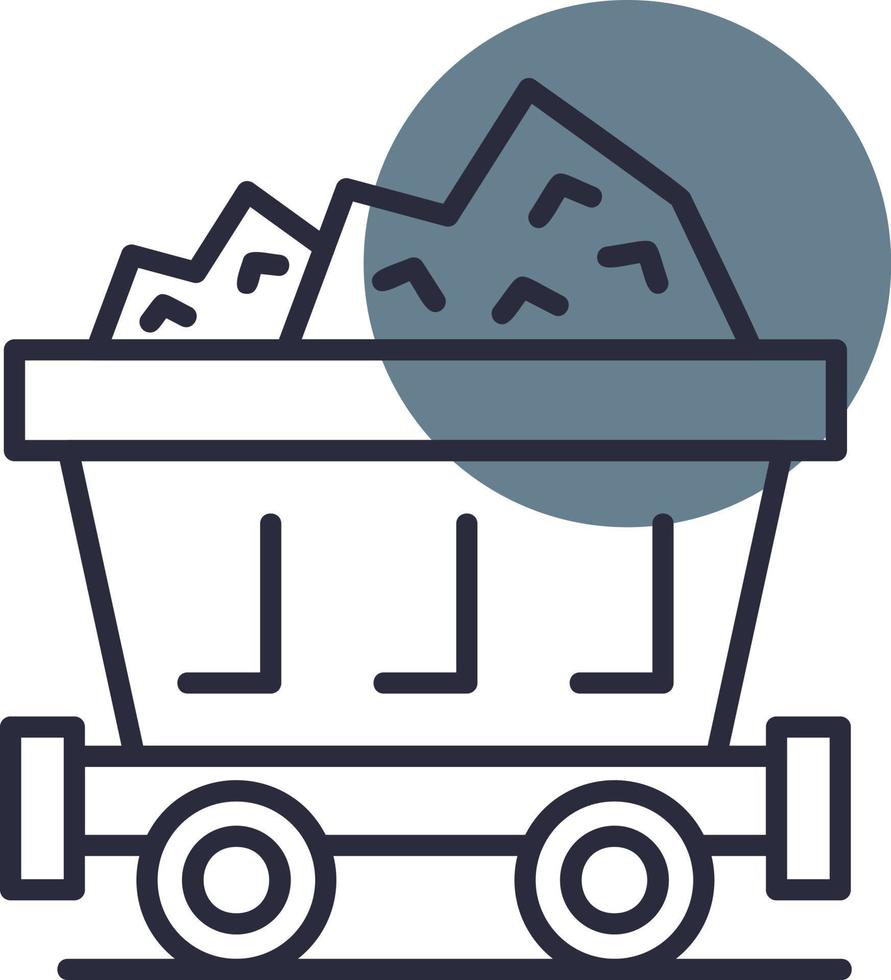 Mine Cart Creative Icon Design vector