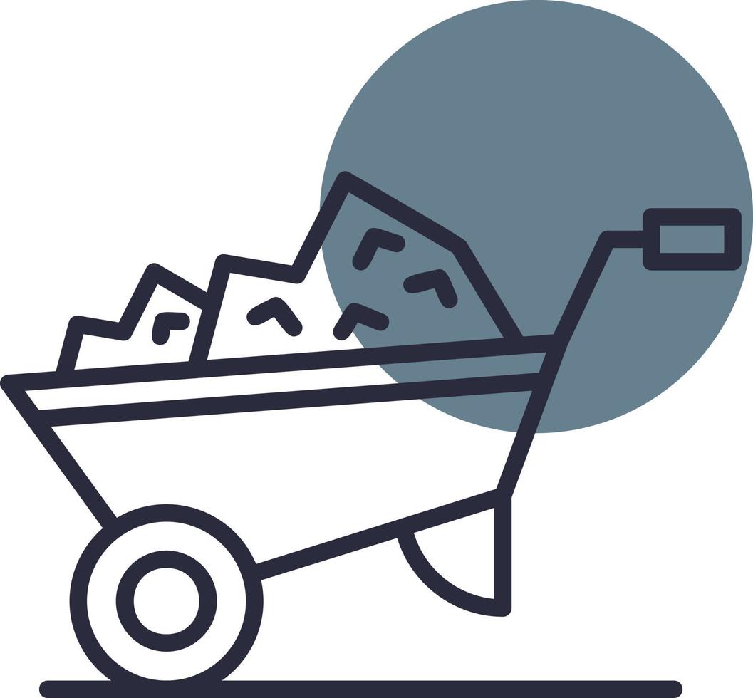 Wheelbarrow Creative Icon Design vector