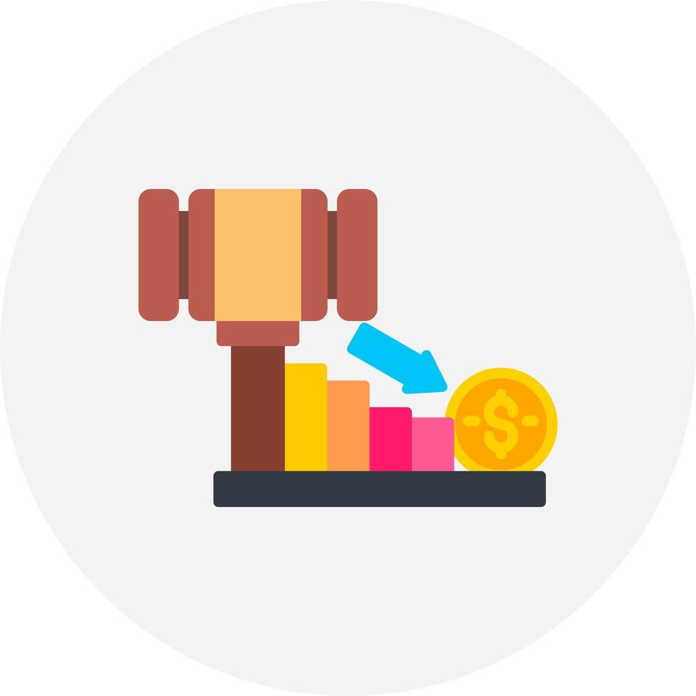 Bankruptcy Creative Icon Design vector