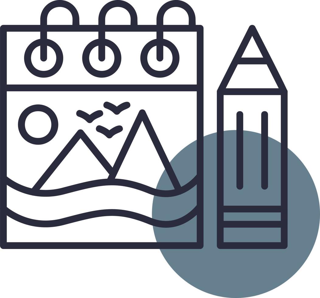 Sketchbook Creative Icon Design vector