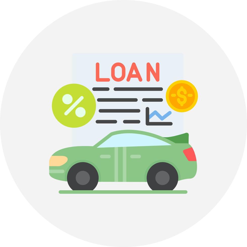 Car Loan Creative Icon Design vector