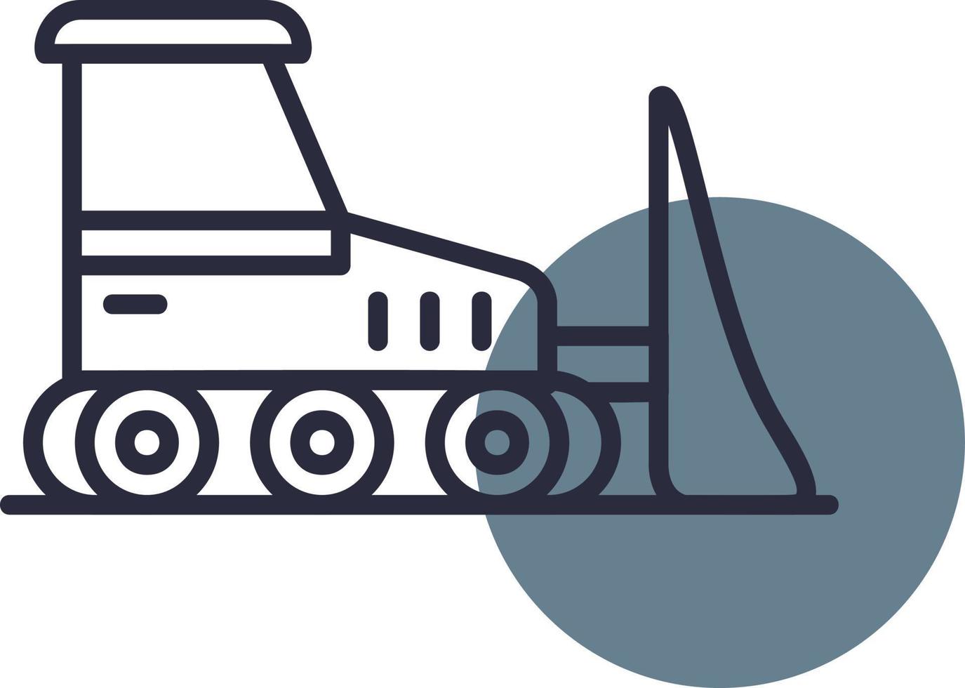 Bulldozer Creative Icon Design vector