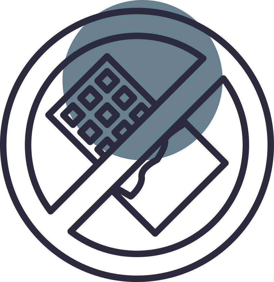 No Chocolate Creative Icon Design vector