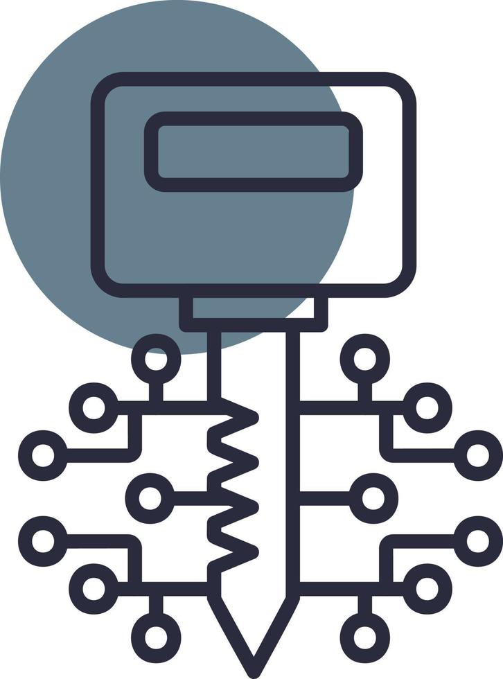 Digital Key Creative Icon Design vector