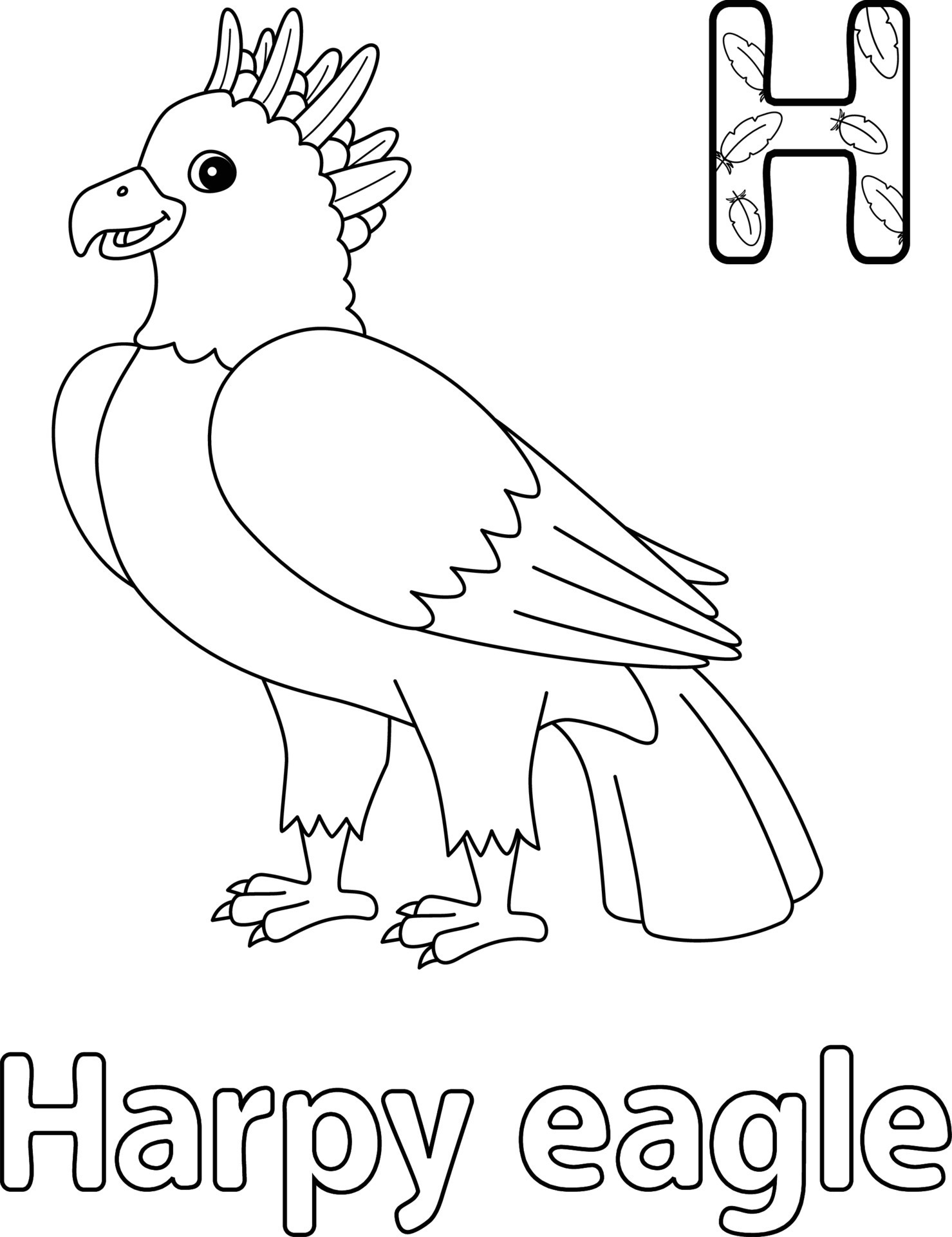 harpy eagle coloring pages