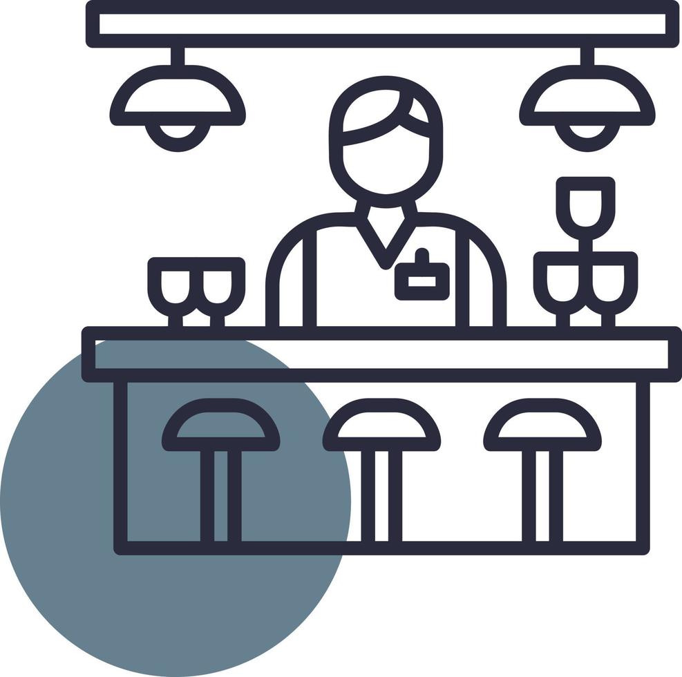Bar Counter Creative Icon Design vector