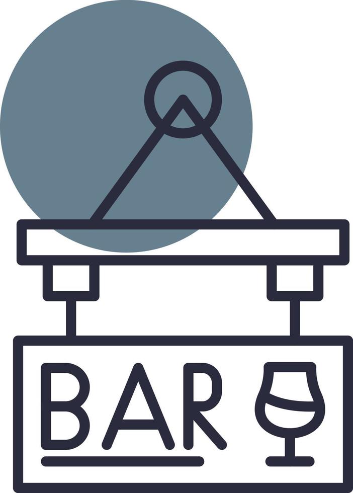 Bar Sign Board Creative Icon Design vector