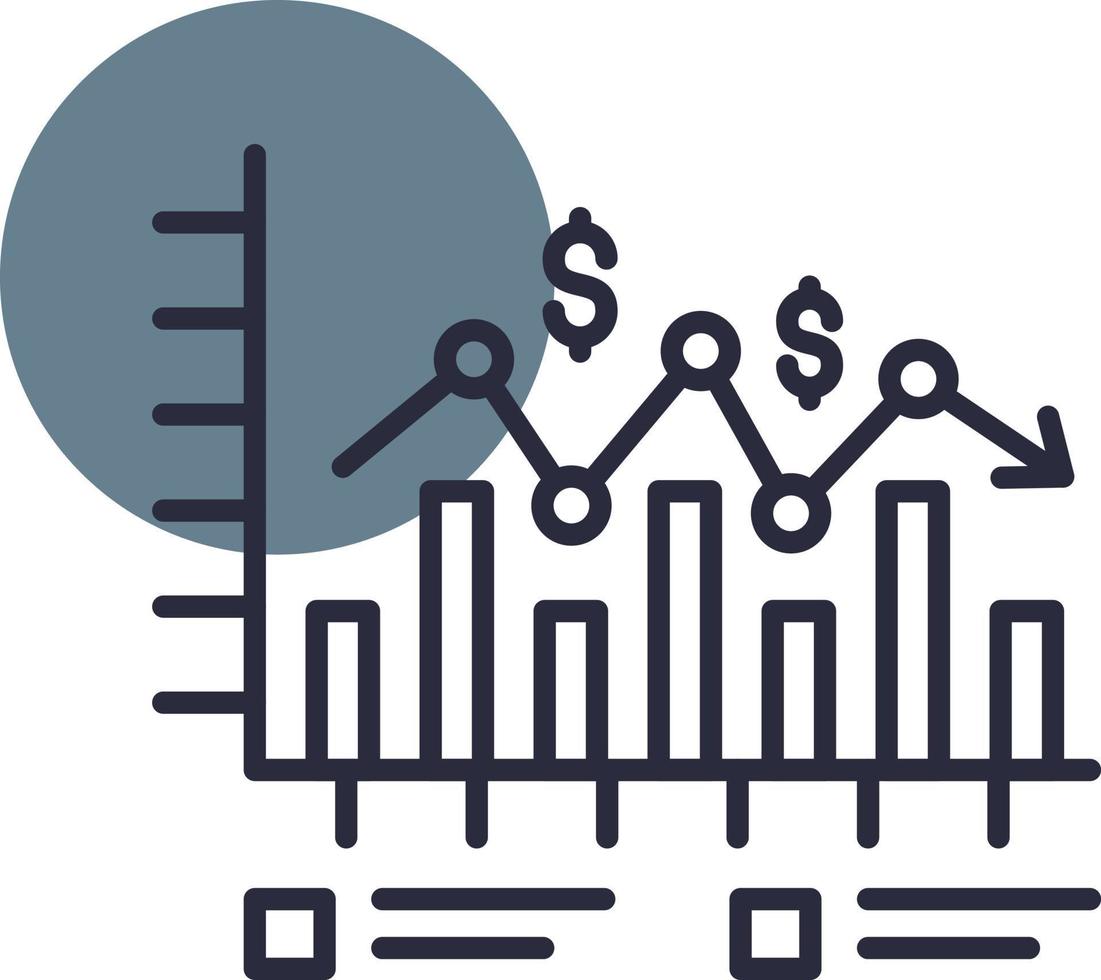 Bar Chart Creative Icon Design vector