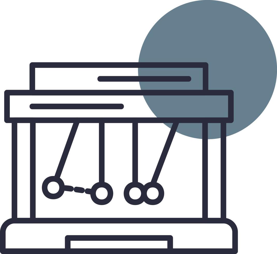 Newton Cradle Creative Icon Design vector