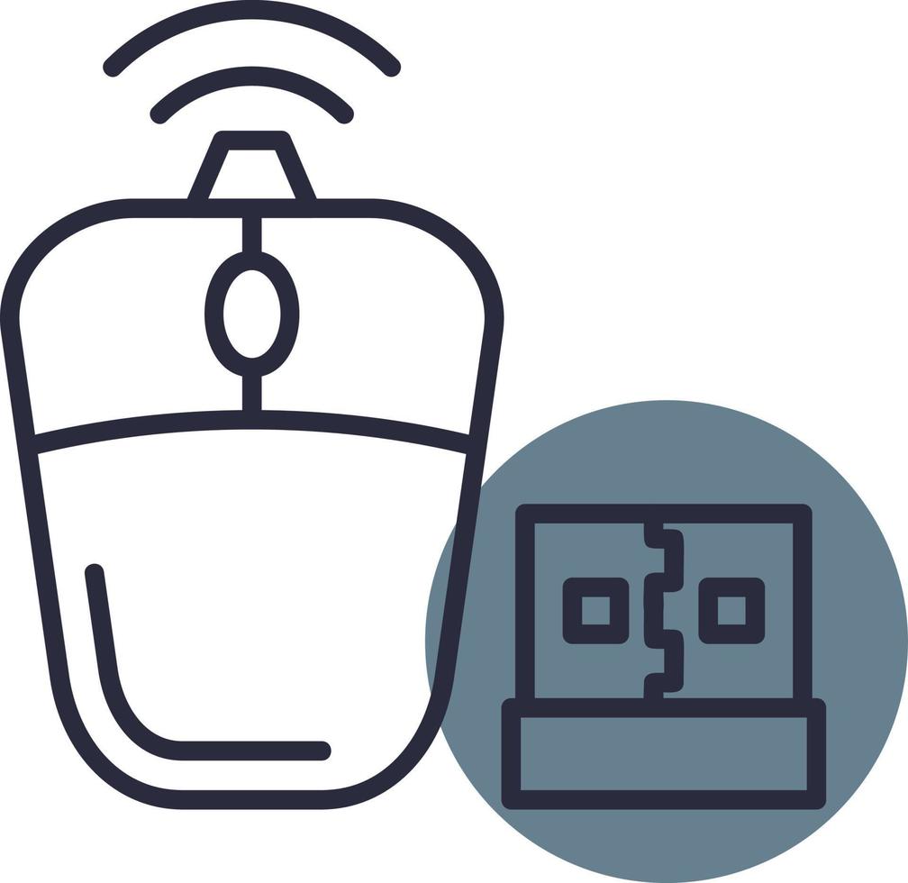 Wireless Mouse Creative Icon Design vector