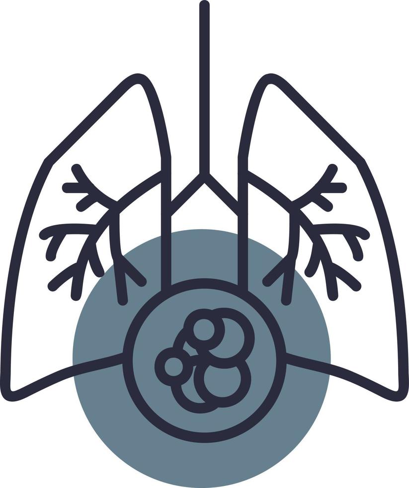 Lung Cancer Creative Icon Design vector