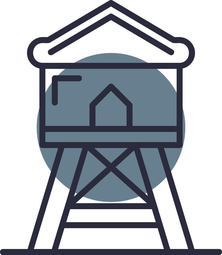 diseño de icono creativo de torre de vigilancia vector