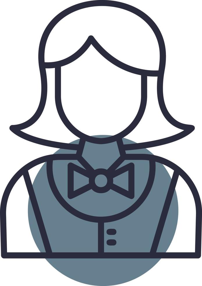 Waitress Creative Icon Design vector