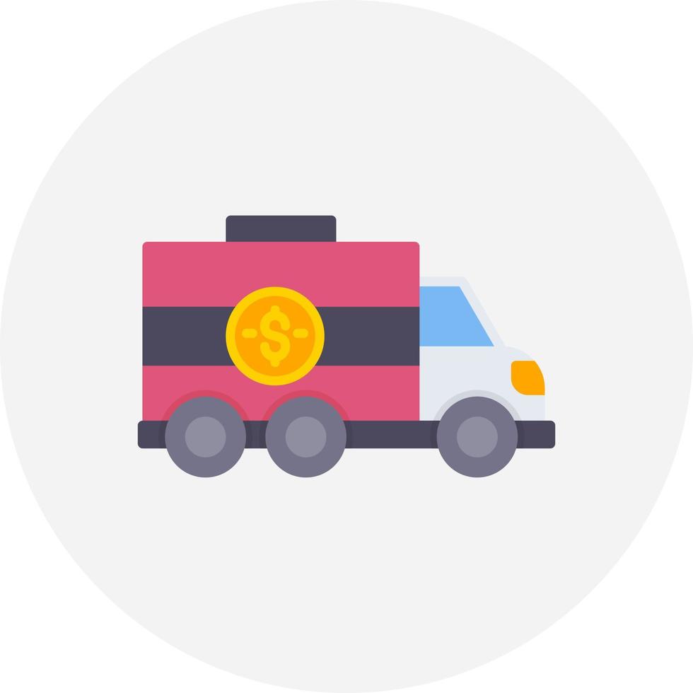 Bank Truck Creative Icon Design vector