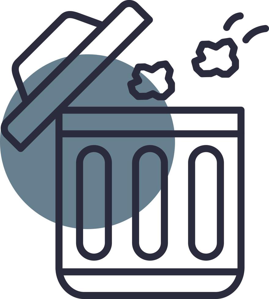 Throwing Trash Creative Icon Design vector