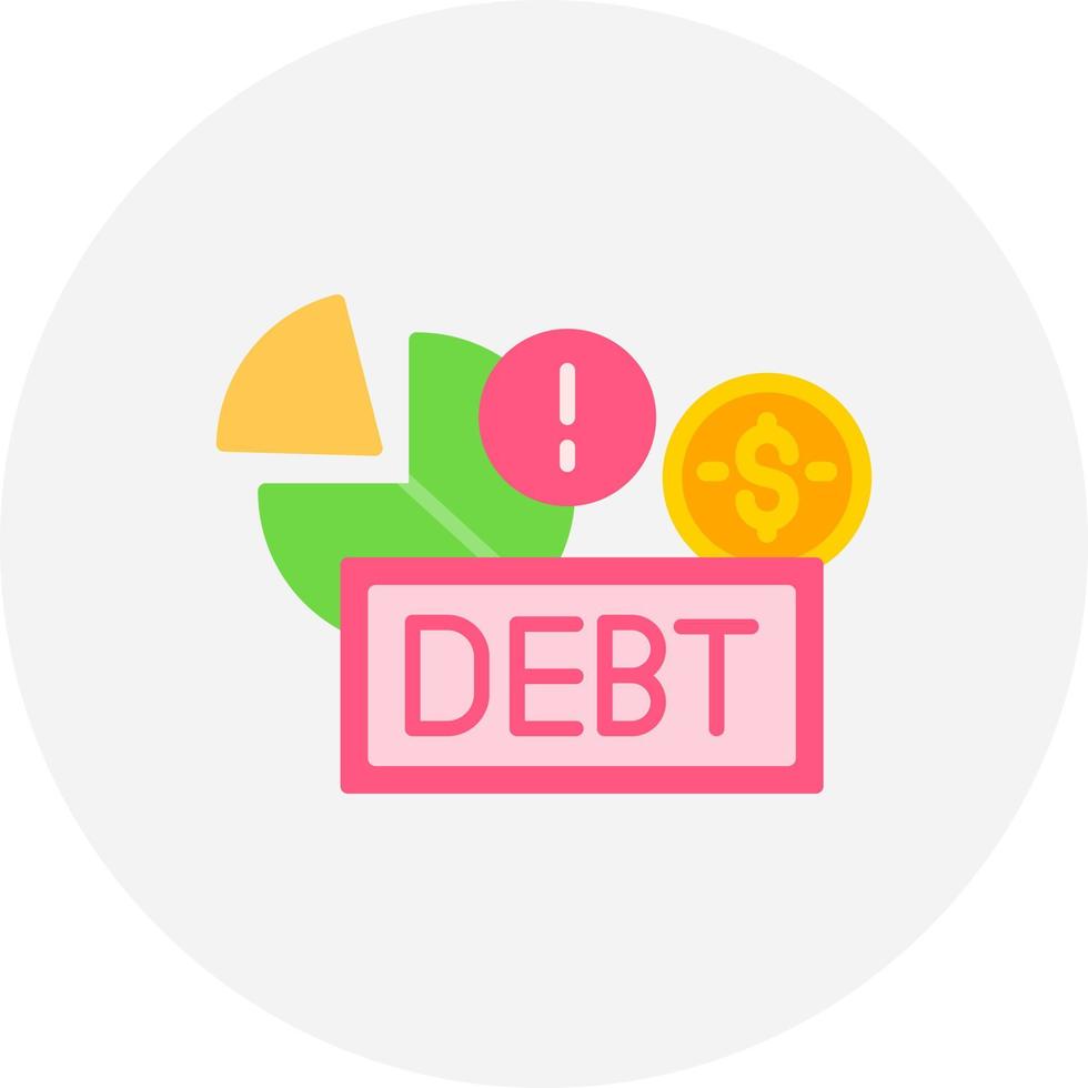 Debt Creative Icon Design vector