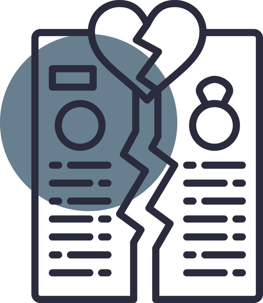 Divorce Creative Icon Design vector