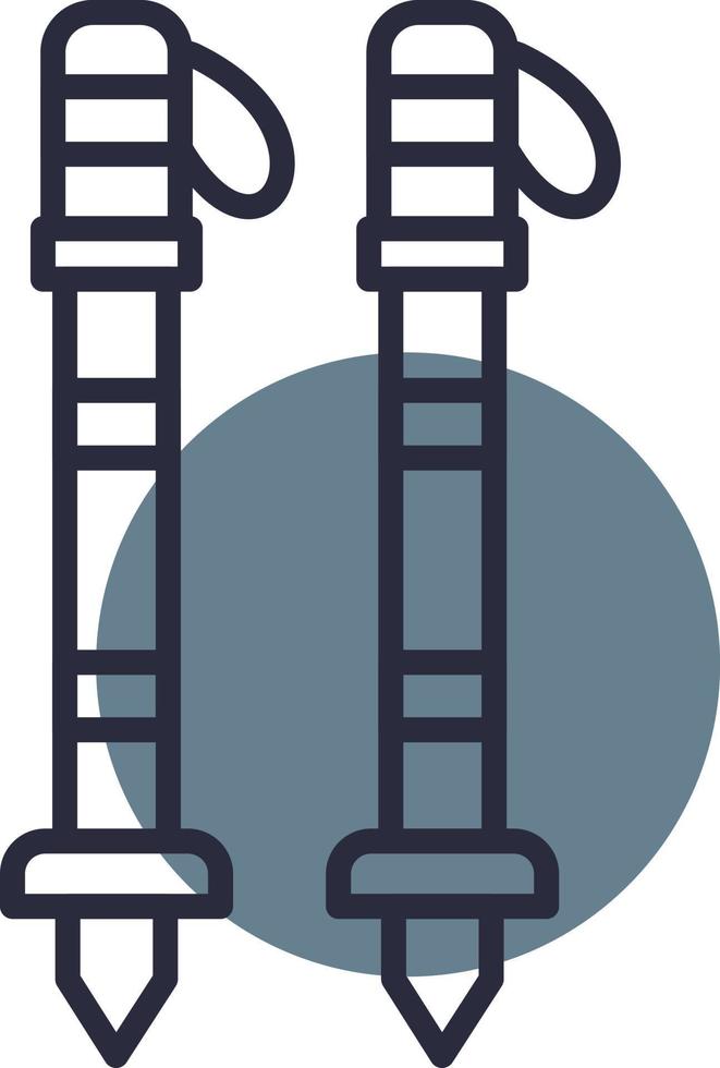 Ski Poles Creative Icon Design vector