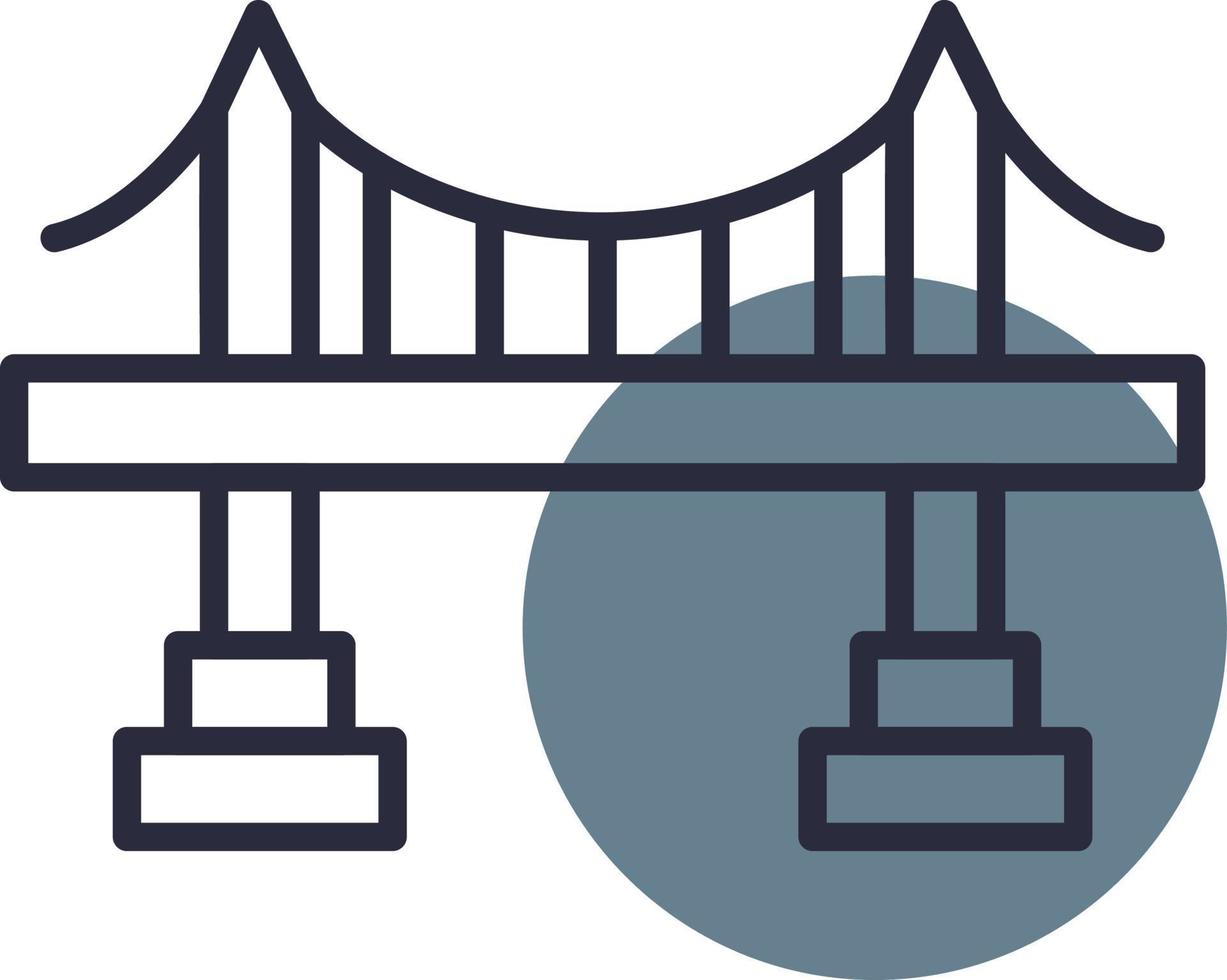 diseño de icono creativo de puente vector