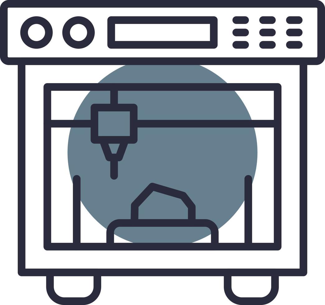 3d Printing Creative Icon Design vector