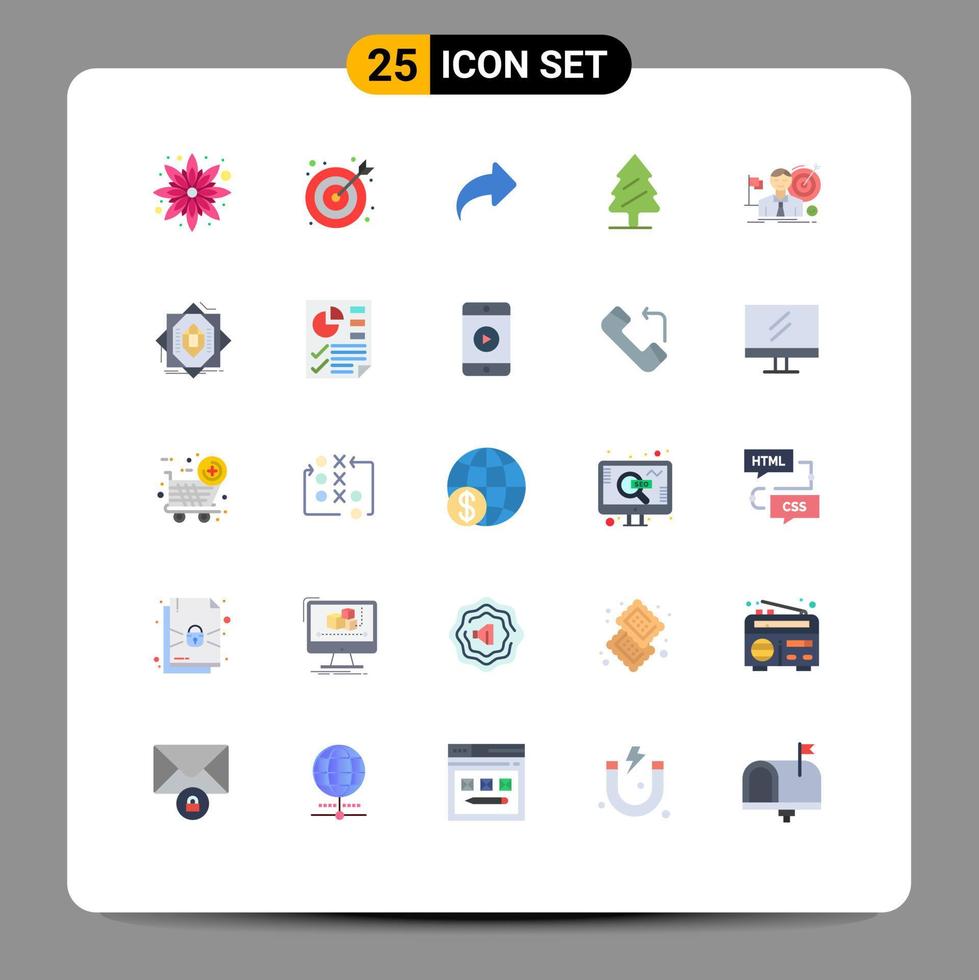 25 Creative Icons Modern Signs and Symbols of market goal right business spring Editable Vector Design Elements