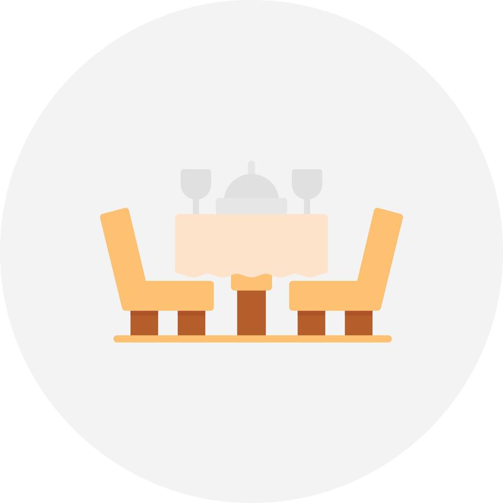 Dinner Table Creative Icon Design vector