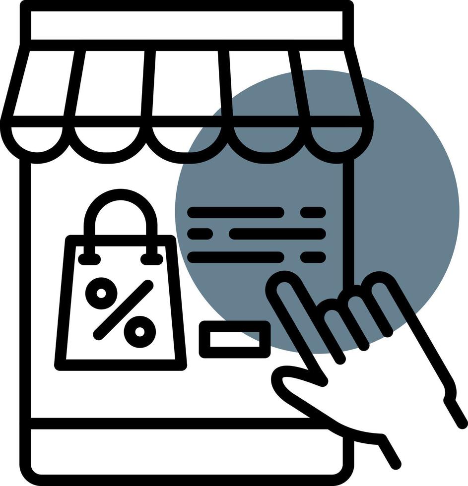 diseño de icono creativo de compras en línea vector