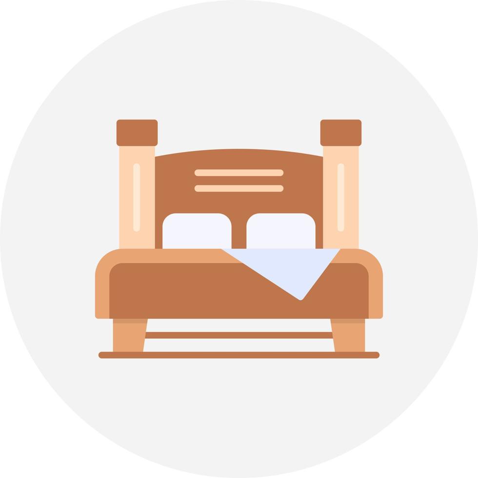 Double Bed Creative Icon Design vector