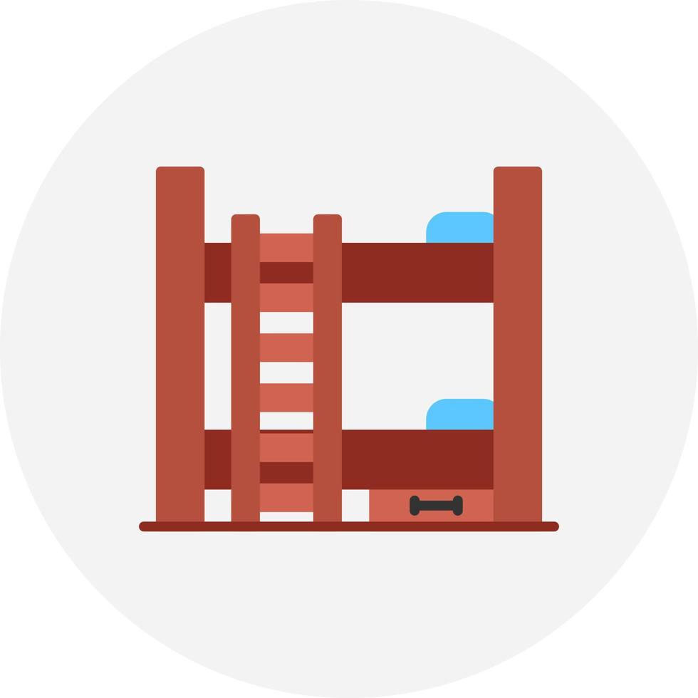 Bunk Bed Creative Icon Design vector